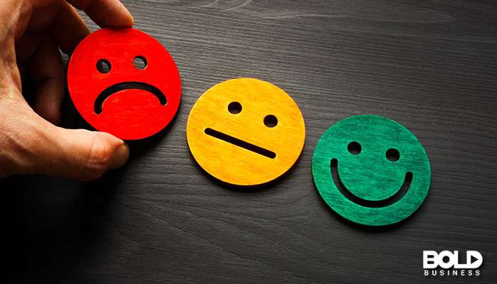 A trio of emotive faces