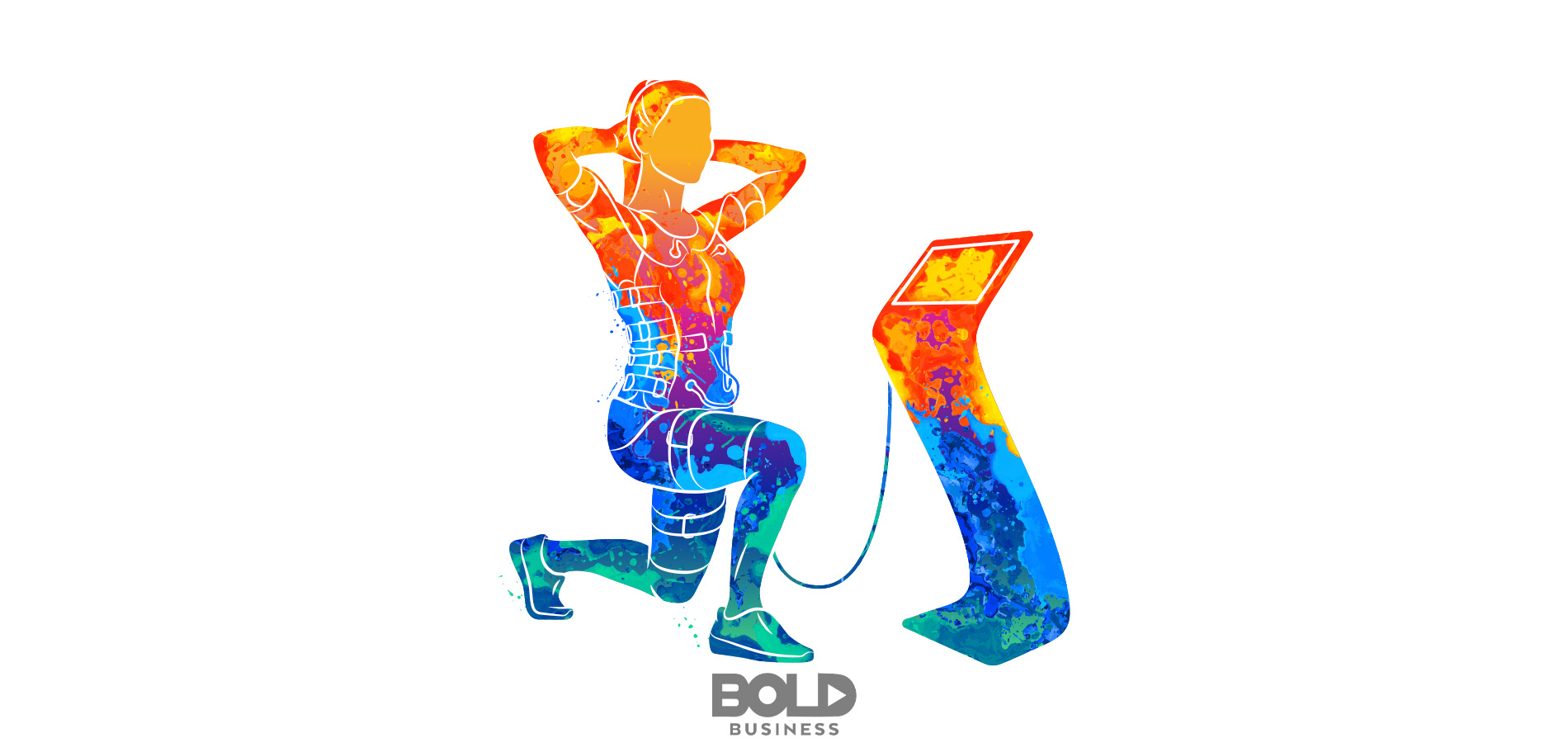 Someone using whole body electrostimulation