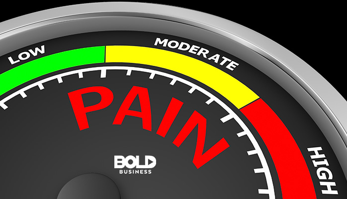 A pain gauge used in the chronic pain treatment industry