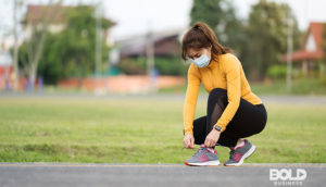 Someone dodging the effect of COVID-19