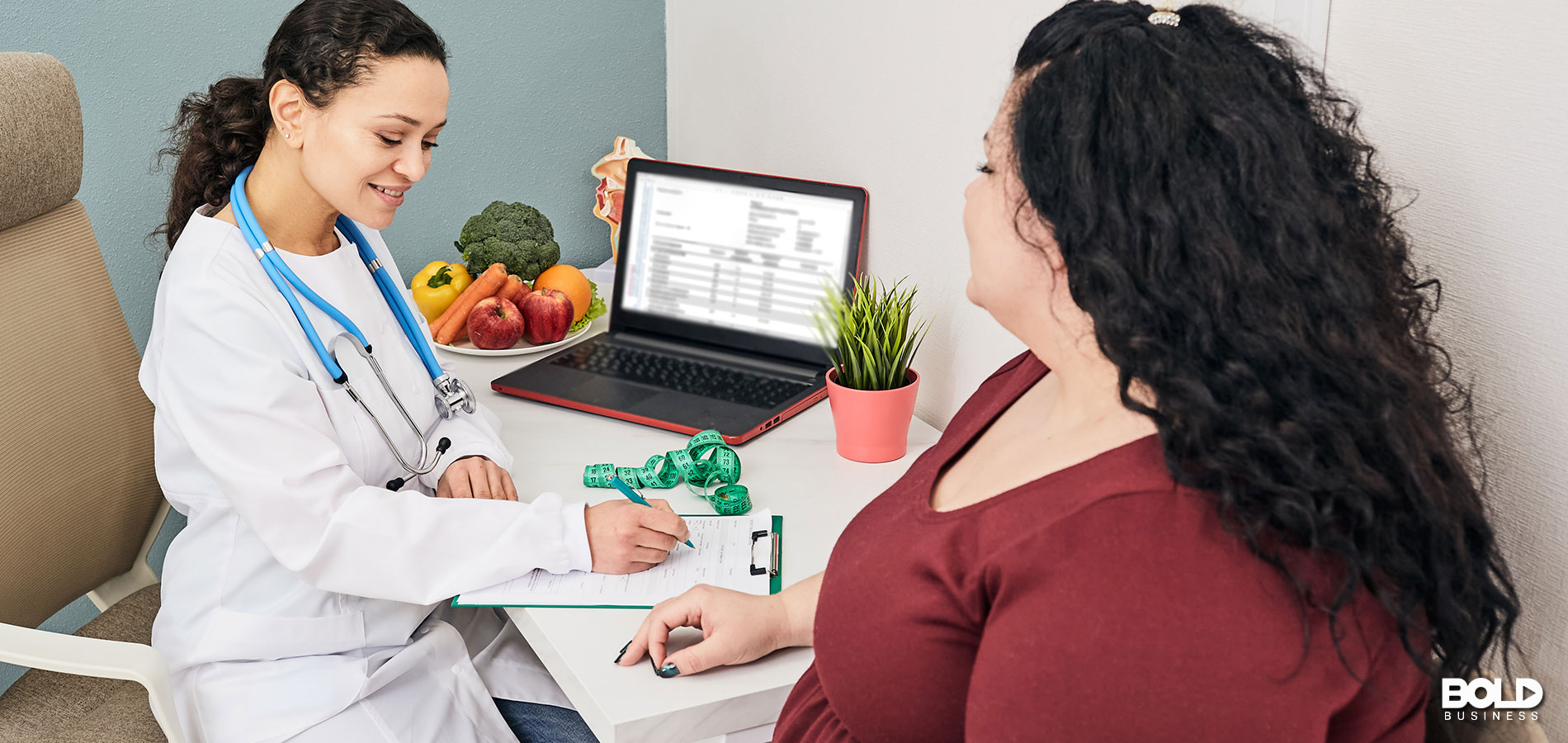 Two people who view obesity as a disease