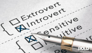 Someone using personality tests in business