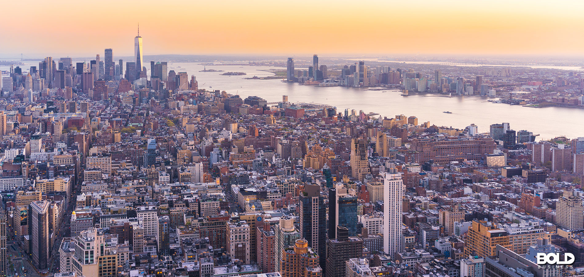 A drone's eye view of Midtown Manhattan