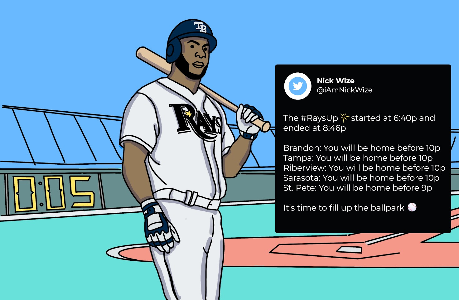 A cartoon of a tweet