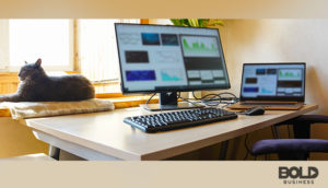 advancement of remote workers as shown by a home terminal