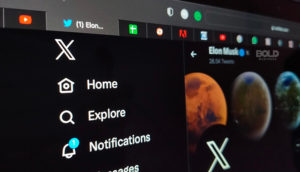 new X logo in action on the app
