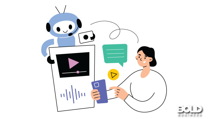 a cartoon showing Deepfake Technology