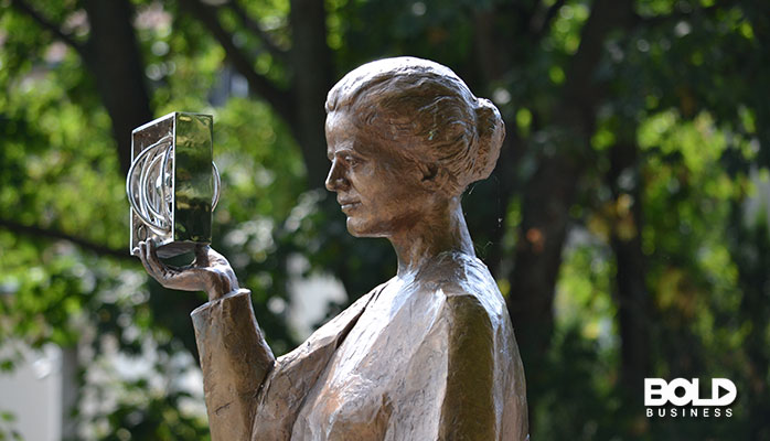 A statue of some Nobel Prize winner