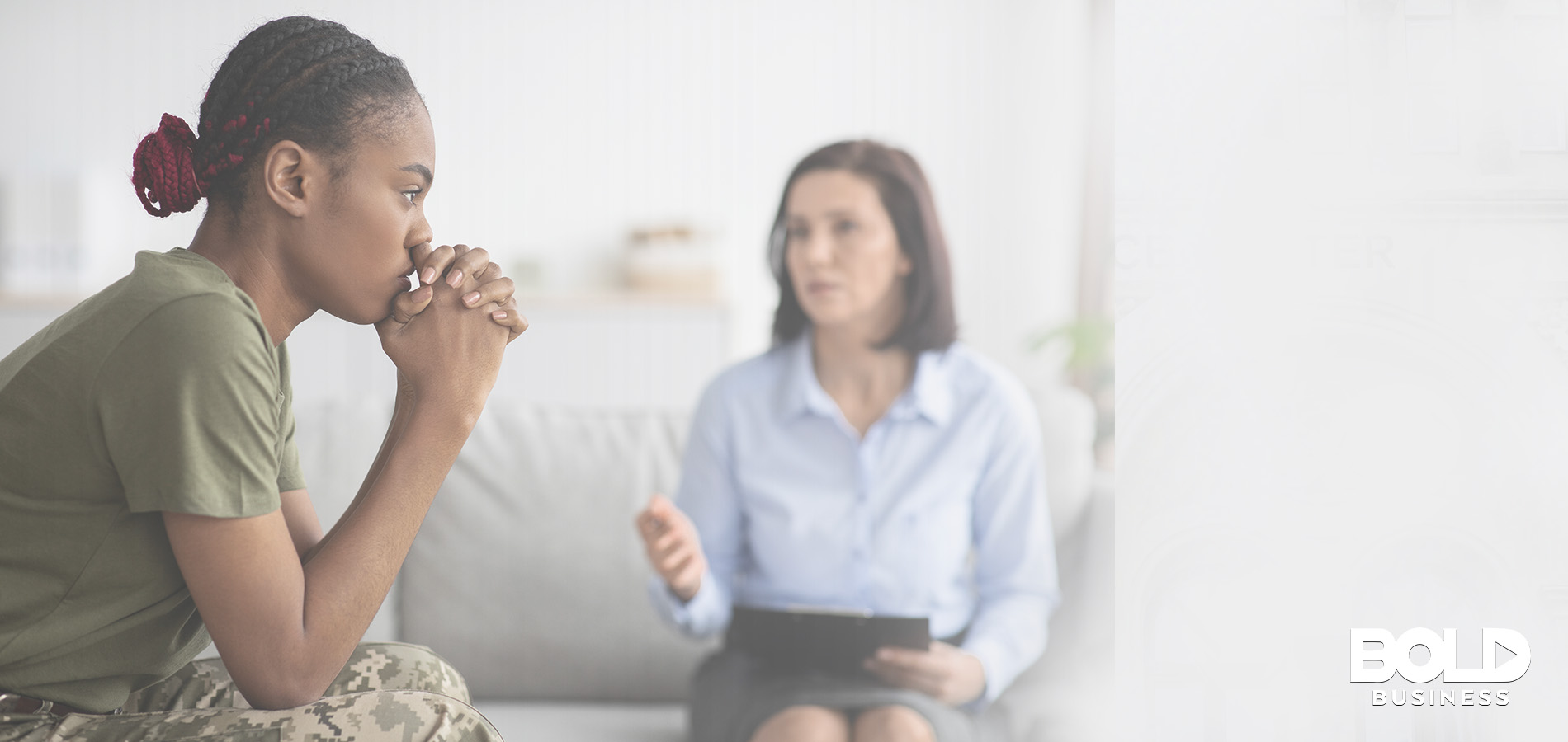 a therapist treating PTSD with psychedelics