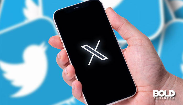 someone foolishly using Twitter on their phone