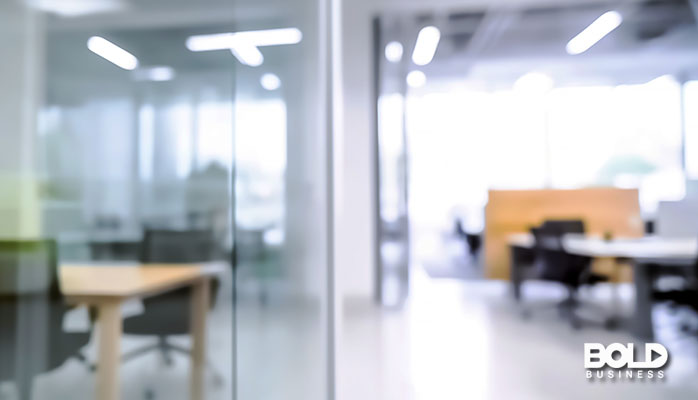 an empty office because everyone is working from home
