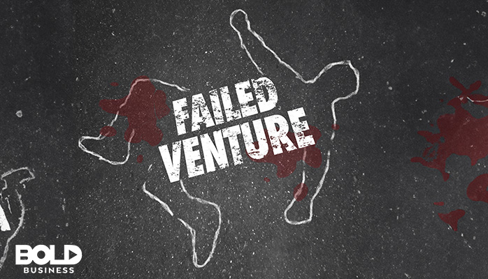 a chalk outline of a failed business
