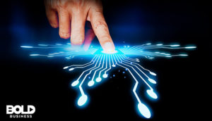 a finger showing digital developments in 2023
