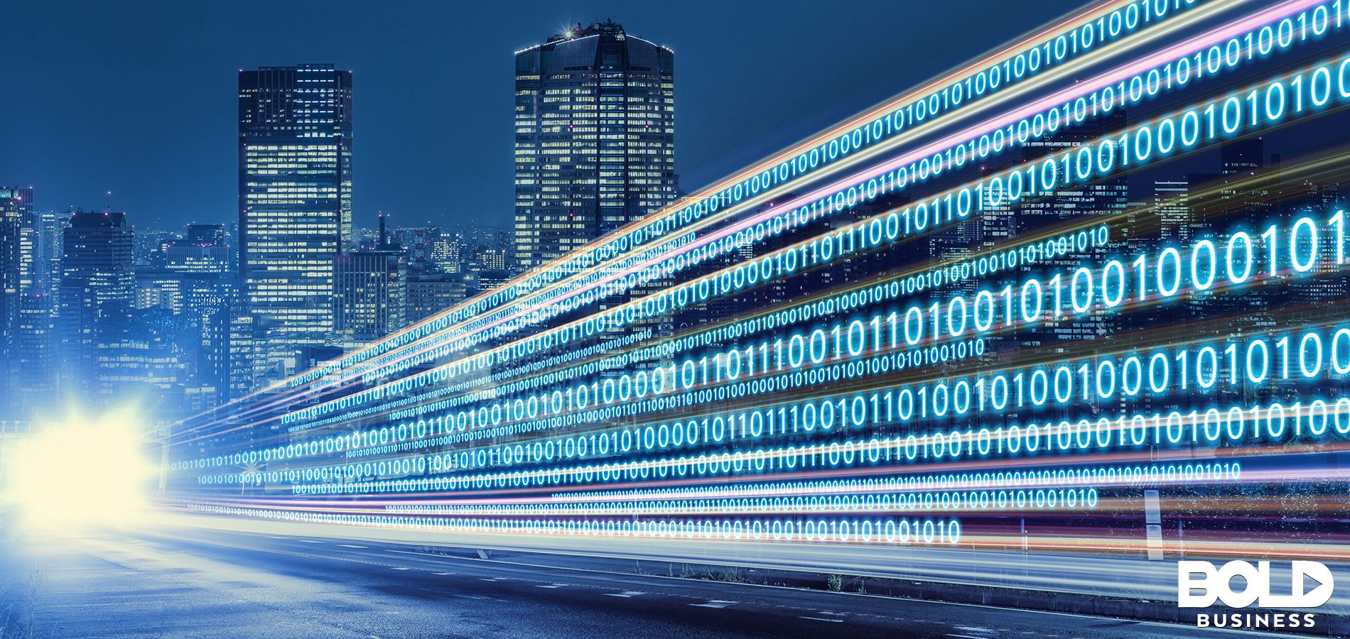 a skyline showing great digital innovations this year