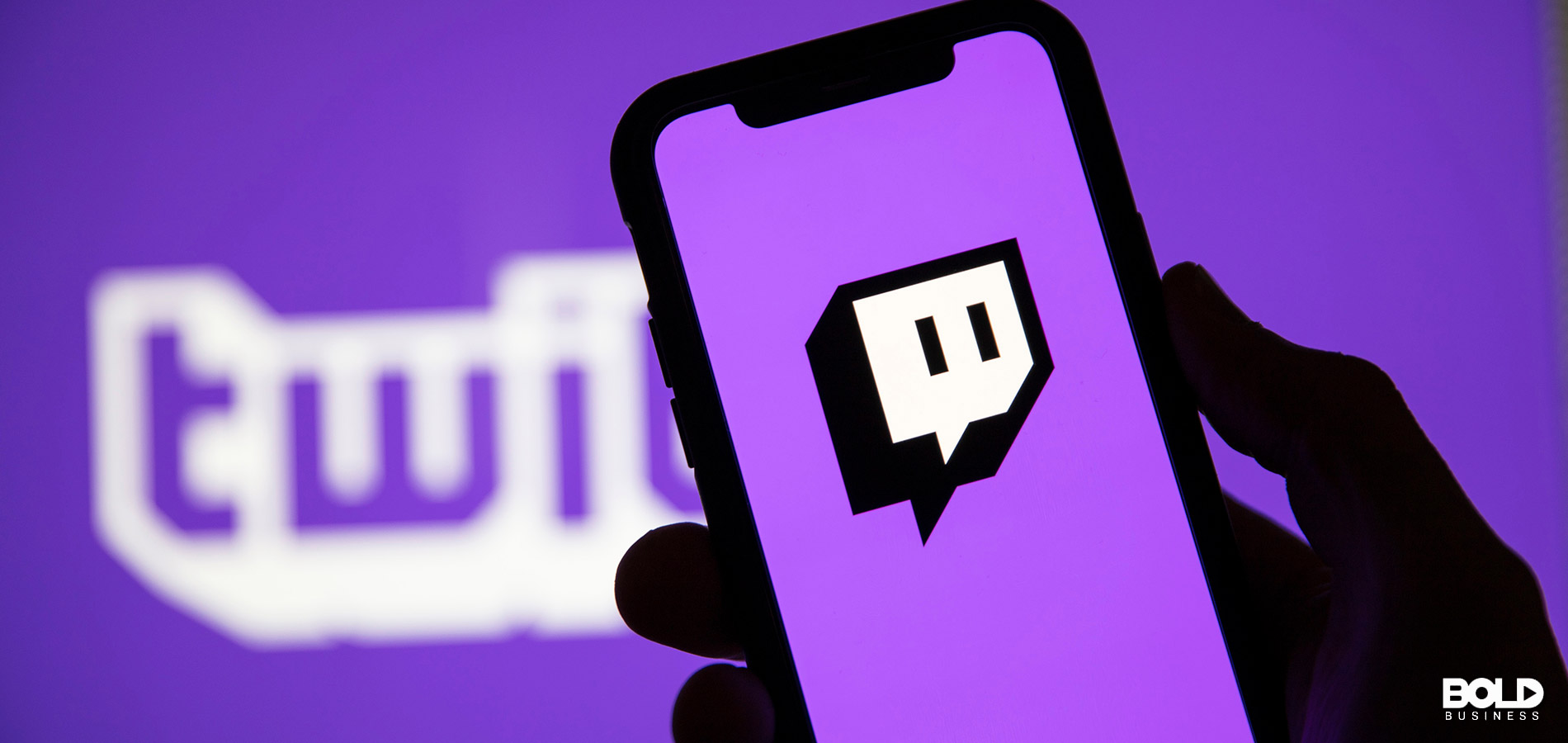 someone using Twitch on their phone