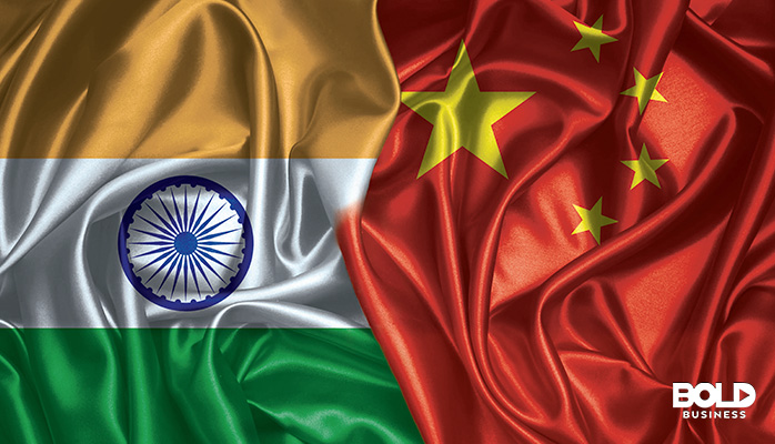 two silk flags in love