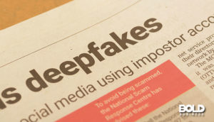 AI-generated disinformation in a newspaper