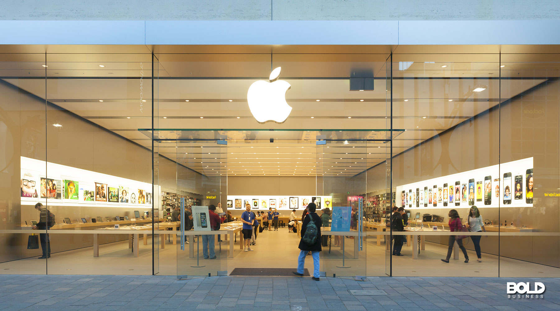 a pristine Apple store where the monopoly happens