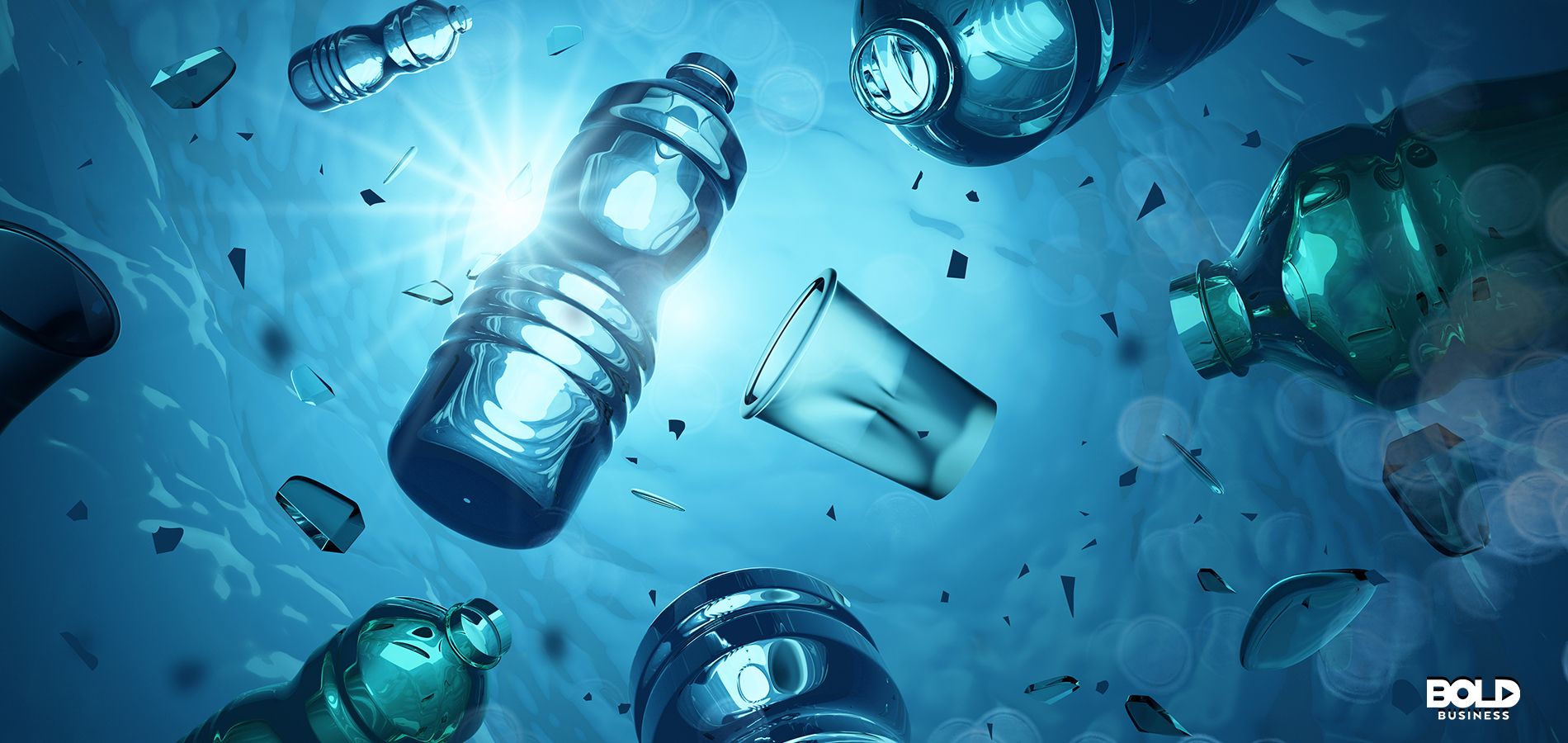 bottles and cups showing the plastic crisis solution