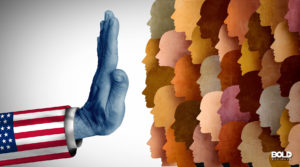 a cartoon hand stopping universities diversity programs