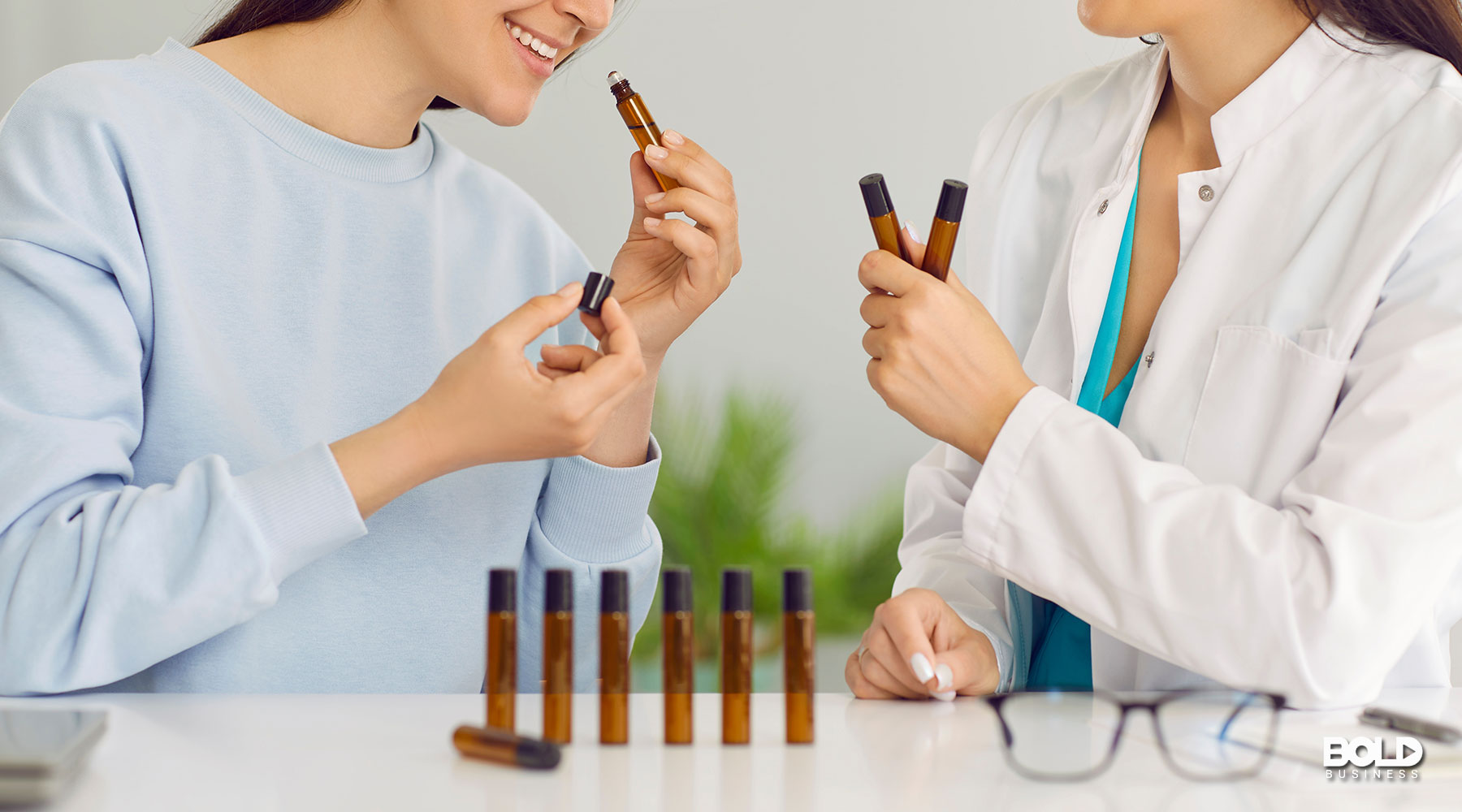 people doing smell therapy