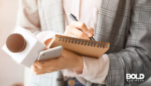 a reporter writing about Artificial intelligence in the news