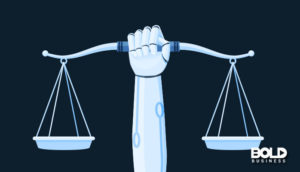 U.S. AI regulation shown by a scale