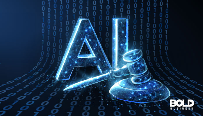 a digital hammer, gavel and letters