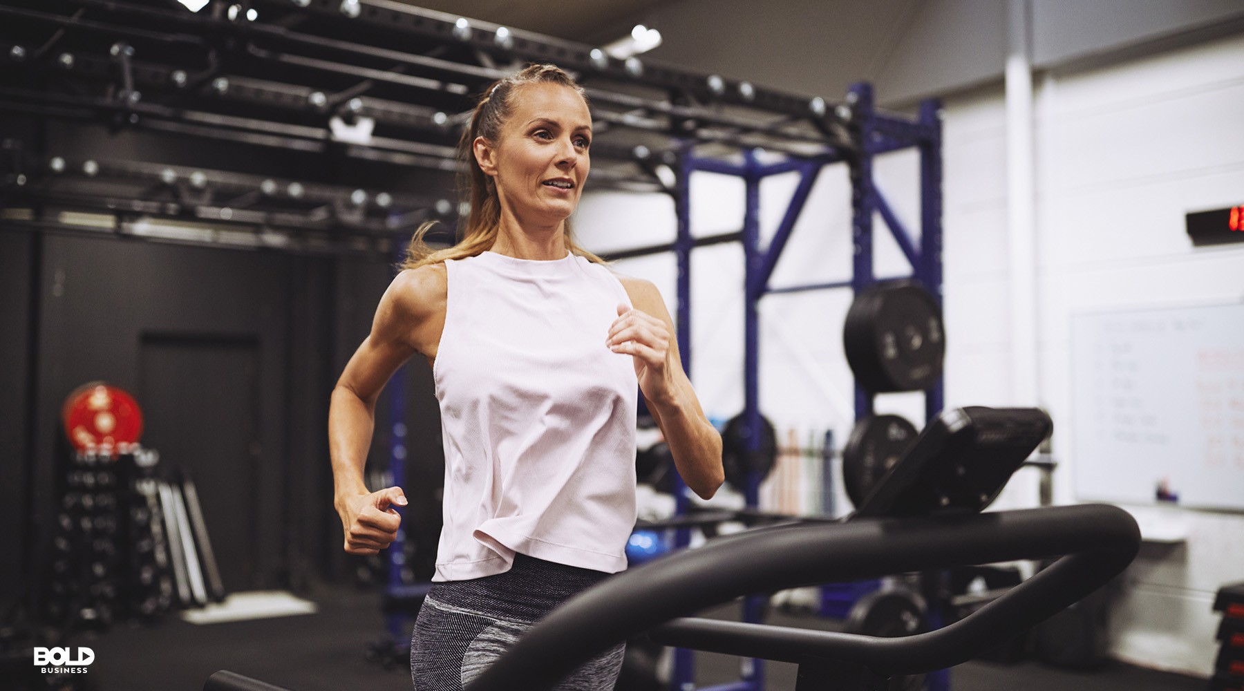 a woman running through anti-aging trends