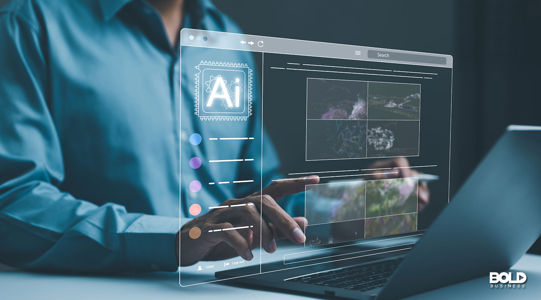 someone using an AI on their computer