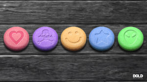 a bunch of E pills in a row