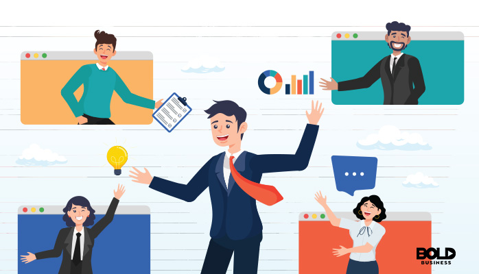 a cartoon of someone outsourcing