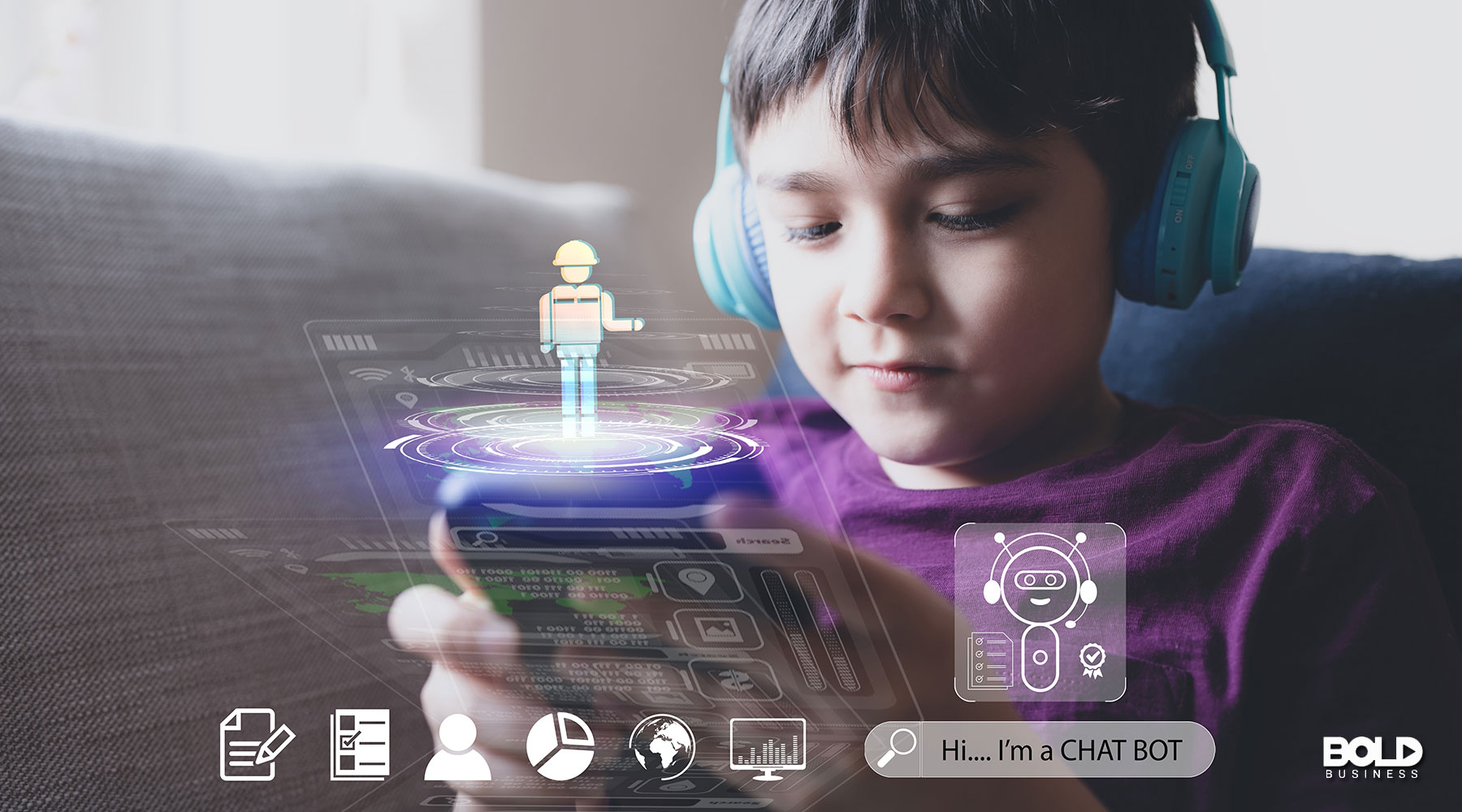 a kid using Chatbots and AI in education