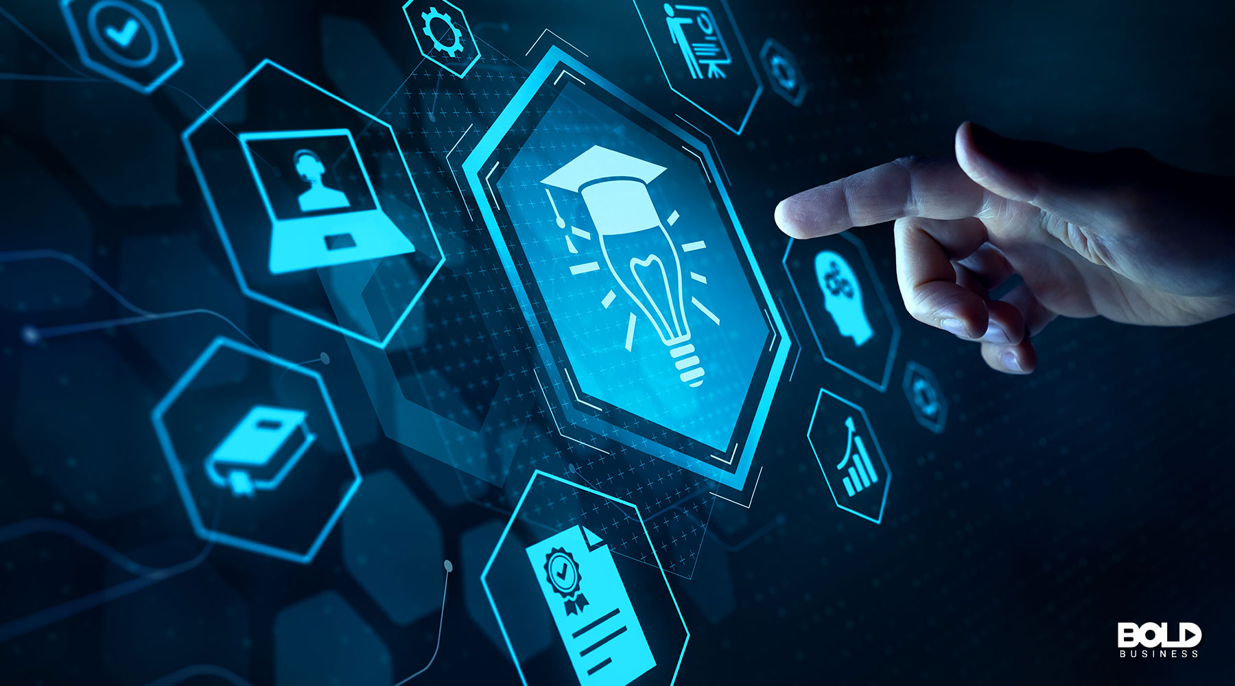 someone using an AI for education