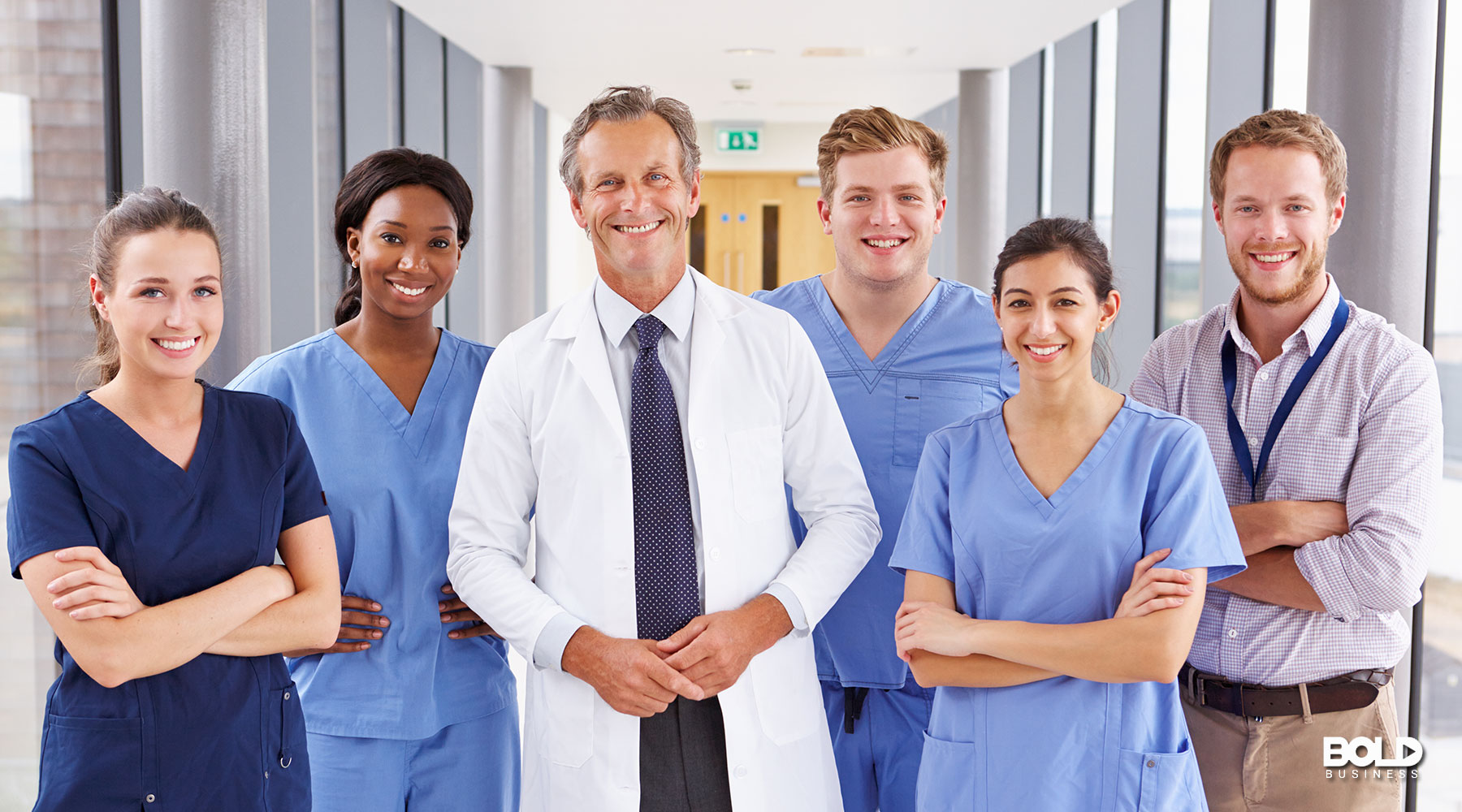 a bunch of doctors and nurses just chilling