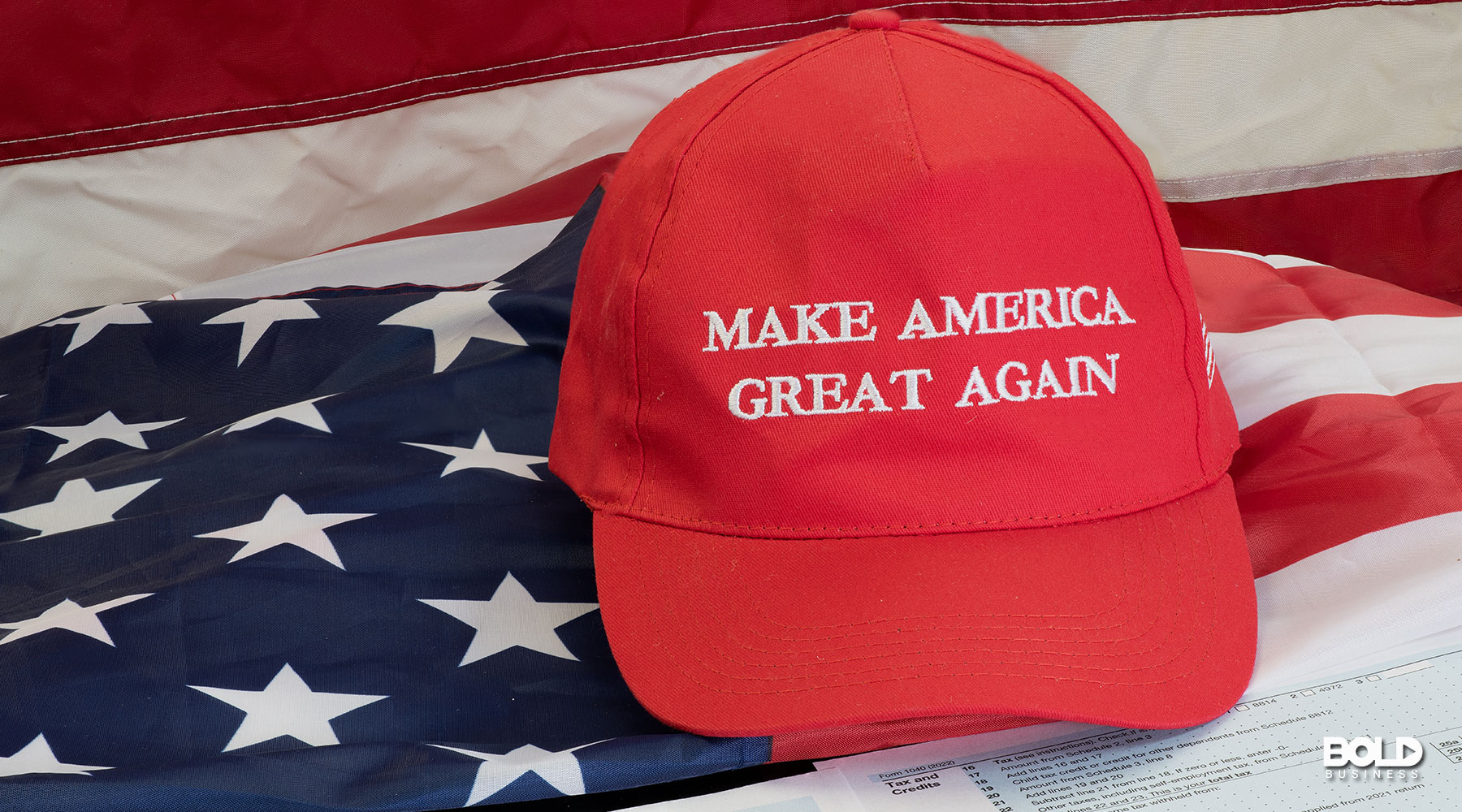 a MAGA hat and election outcomes and corporate tax