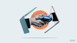 a handshake signifying startups using generative AI