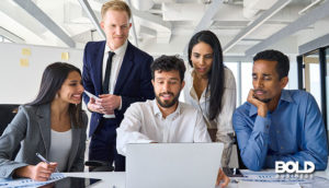 a team of people increasing business innovation with AI