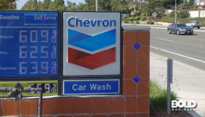 a Chevron gas station doing price gouging