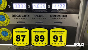 a gas station doing price gouging due to greed