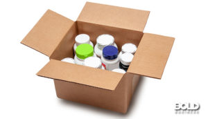 a box of mail-order medicines ready for shipment