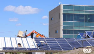 replacement of coal-fired power plants with solar panels