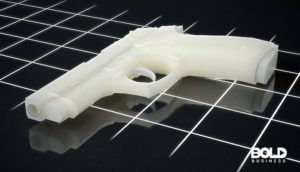 a white gun exemplifying increases in ghost guns