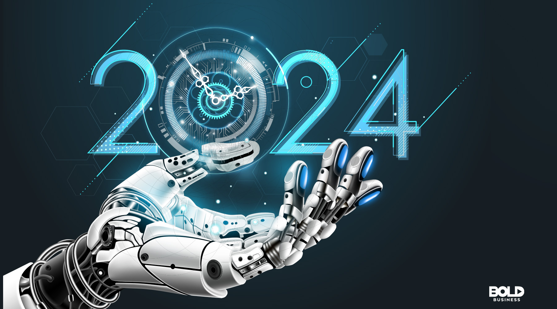 a robot hand showing advances in generative AI in 2024