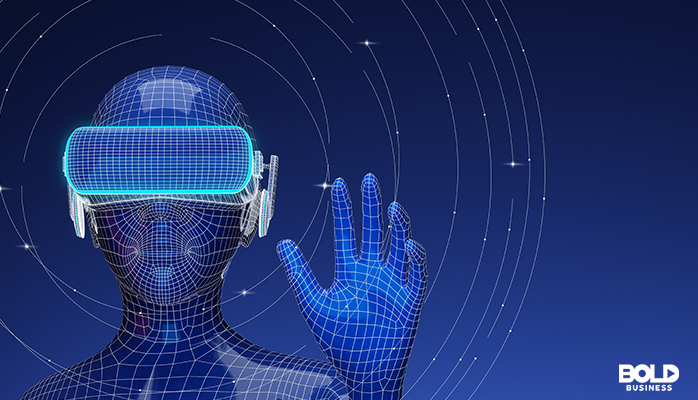 a virtual dude wearing VR goggles